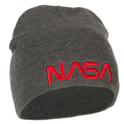 NASA Letters Embroidered Knitted Short Beanie