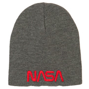 NASA Letters Embroidered Knitted Short Beanie