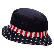 United Sandals Embroidered USA Flag Bucket Hat