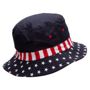 United Sandals Embroidered USA Flag Bucket Hat