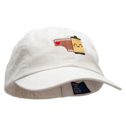 Camera Roll Embroidered Low Profile Dyed Cotton Twill Cap - Putty OSFM