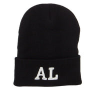 AL Alabama State Embroidered Long Beanie