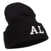 AL Alabama State Embroidered Long Beanie