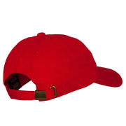 Santa Claus Head Embroidered Unstructured Washed Cap