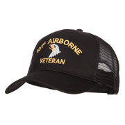 101st Airborne Veteran Embroidered Solid Cotton Mesh Pro Cap