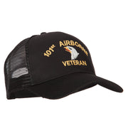 101st Airborne Veteran Embroidered Solid Cotton Mesh Pro Cap