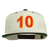 Arial Number 10 Embroidered Classic Two Tone Snap Back Cap