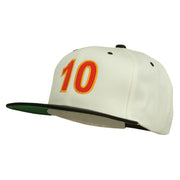 Arial Number 10 Embroidered Classic Two Tone Snap Back Cap