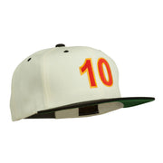 Arial Number 10 Embroidered Classic Two Tone Snap Back Cap