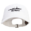 US Warship Navy Unstructured Low Profile 6 panel Cotton Cap - White OSFM