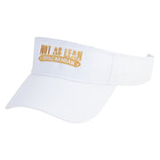 Not As Lean Still As Mean Embroidered Cotton Twill Sun Visor - White OSFM