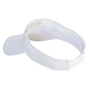 Not As Lean Still As Mean Embroidered Cotton Twill Sun Visor - White OSFM