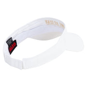 Not As Lean Still As Mean Embroidered Cotton Twill Sun Visor - White OSFM