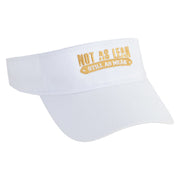 Not As Lean Still As Mean Embroidered Cotton Twill Sun Visor - White OSFM