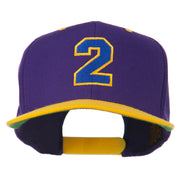 Athletic Number 2 Embroidered Classic Two Tone Cap