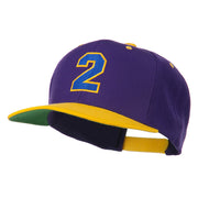 Athletic Number 2 Embroidered Classic Two Tone Cap