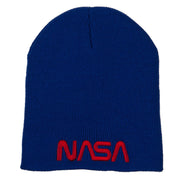 NASA Letters Embroidered Knitted Short Beanie