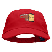 Camera Roll Embroidered Low Profile Dyed Cotton Twill Cap - Red OSFM