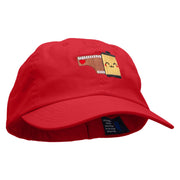 Camera Roll Embroidered Low Profile Dyed Cotton Twill Cap - Red OSFM