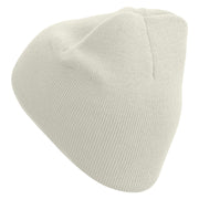 Best Grandma Embroidered 8 inch Acrylic Short Blank Beanie - White OSFM