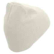 Best Grandma Embroidered 8 inch Acrylic Short Blank Beanie - White OSFM