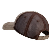 Licensed 82nd Airborne Military Embroidered Low Profile Special Cotton Mesh Cap - Khaki-Brown OSFM