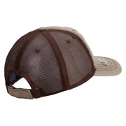 Licensed 82nd Airborne Military Embroidered Low Profile Special Cotton Mesh Cap - Khaki-Brown OSFM