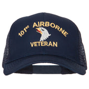 101st Airborne Veteran Embroidered Solid Cotton Mesh Pro Cap