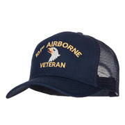 101st Airborne Veteran Embroidered Solid Cotton Mesh Pro Cap