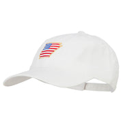 USA Flag Arkansas Map Embroidered Washed Buckle Cap