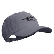 US Warship Navy Unstructured Low Profile 6 panel Cotton Cap - Dk-Grey OSFM