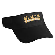 Not As Lean Still As Mean Embroidered Cotton Twill Sun Visor - Black OSFM