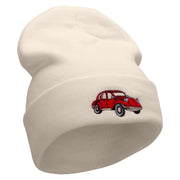 Classic Vehicle Embroidered 12 Inch Long Knitted Beanie - Birch OSFM