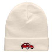 Classic Vehicle Embroidered 12 Inch Long Knitted Beanie - Birch OSFM