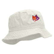 2 Face Embroidered Bucket Hat