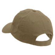 Merry Christmas Mistletoe Logo Embroidered Low Profile Dyed Cotton Twill Cap - Khaki OSFM