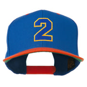 Athletic Number 2 Embroidered Classic Two Tone Cap