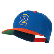 Athletic Number 2 Embroidered Classic Two Tone Cap