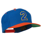 Athletic Number 2 Embroidered Classic Two Tone Cap