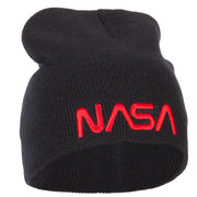 NASA Letters Embroidered Knitted Short Beanie