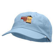 Camera Roll Embroidered Low Profile Dyed Cotton Twill Cap - Sky-Blue OSFM