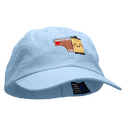 Camera Roll Embroidered Low Profile Dyed Cotton Twill Cap - Sky-Blue OSFM