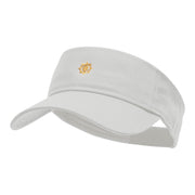 Mini Tribal Sun Embroidered Cotton Twill Visor