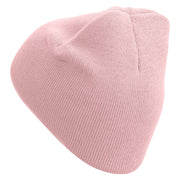 Best Grandma Embroidered 8 inch Acrylic Short Blank Beanie - Pink OSFM