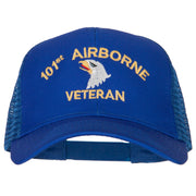 101st Airborne Veteran Embroidered Solid Cotton Mesh Pro Cap