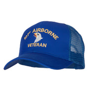 101st Airborne Veteran Embroidered Solid Cotton Mesh Pro Cap