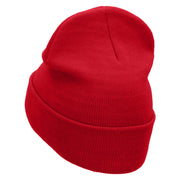 Gondola Ride Embroidered 12 Inch Long Knitted Beanie - Red OSFM