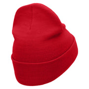 Gondola Ride Embroidered 12 Inch Long Knitted Beanie - Red OSFM