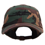 US Warship Navy Unstructured Low Profile 6 panel Cotton Cap - Green-Camo OSFM