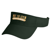 Not As Lean Still As Mean Embroidered Cotton Twill Sun Visor - Dk-Green OSFM